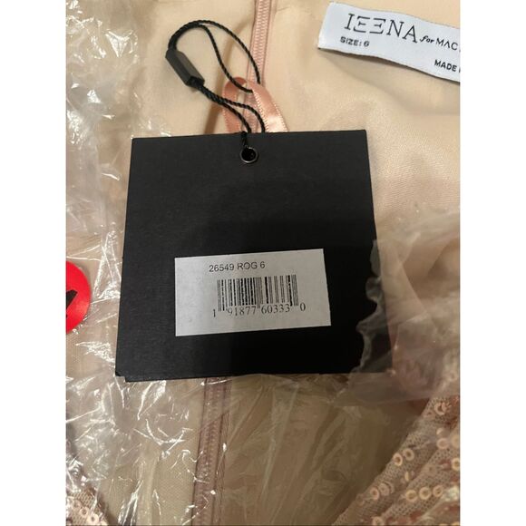 Mac Duggal Women's Ieena Sequin Knotted Long Sleeve Midi Dress NEW NWT - Picture 9 of 9